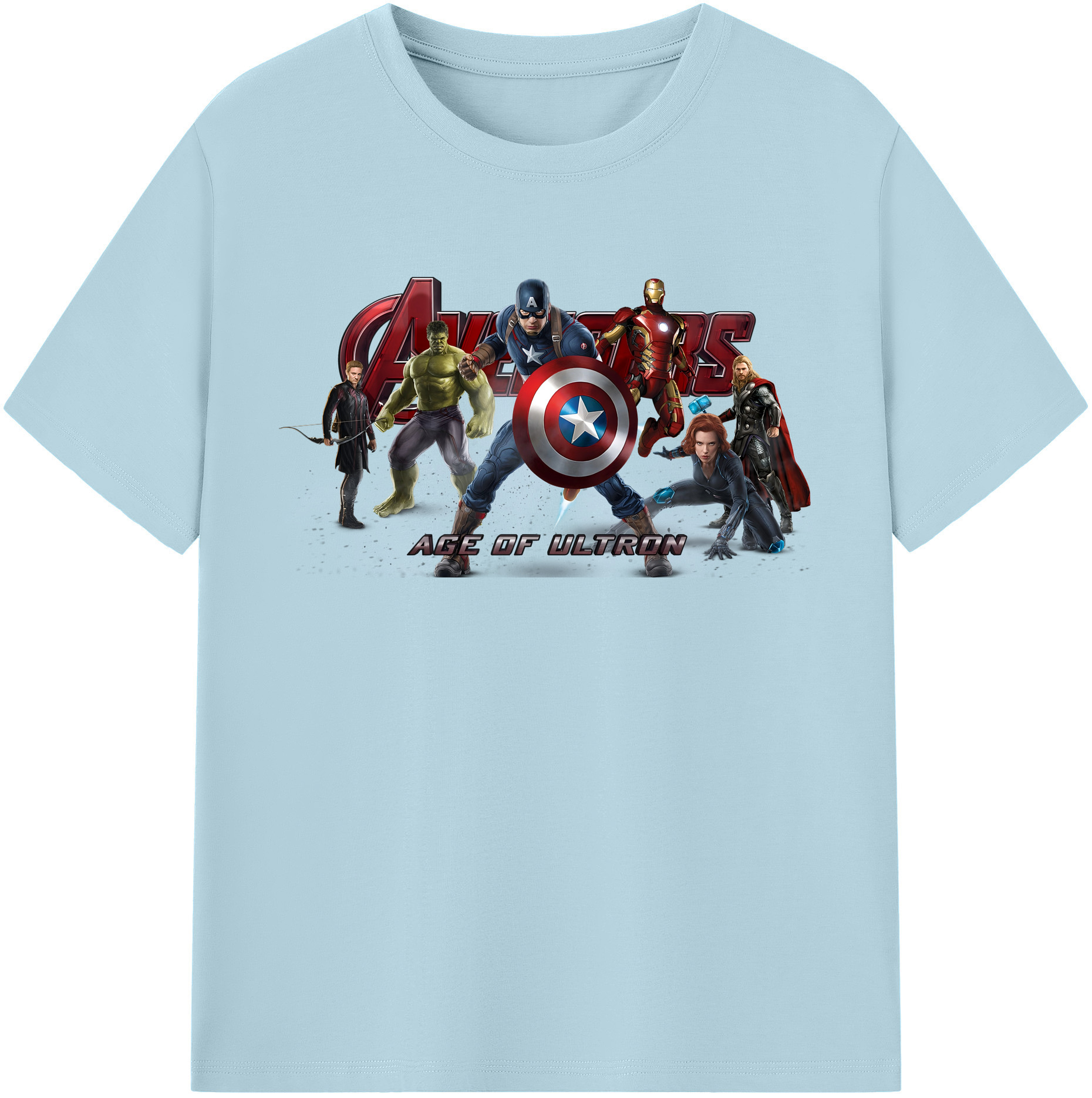 （画像用） アベンジャーズ The Avengers 綿100％半袖Tシャツ（フロントプリント）
